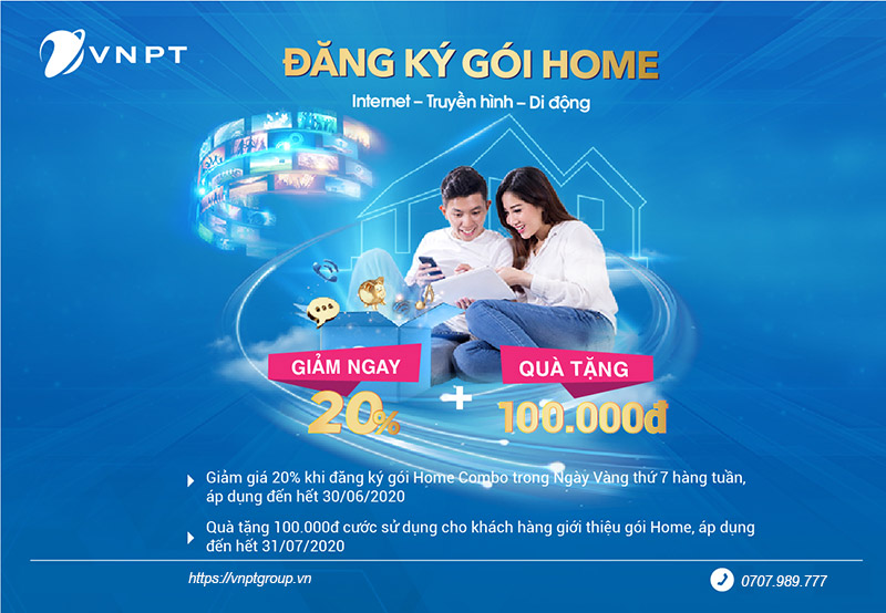 VNPT tặng ưu đãi kép cho khách hàng đăng ký Internet – Truyền hình 5 vnpt khuyến mãi gói homes