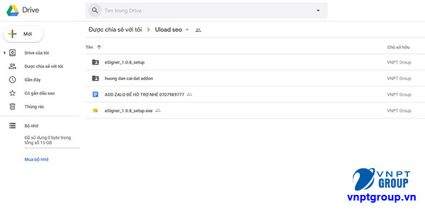 Cài đặt Chrome Extension Java Esigner thuedientu báo lỗi 404 2 Tải Esigner từ Google Drive