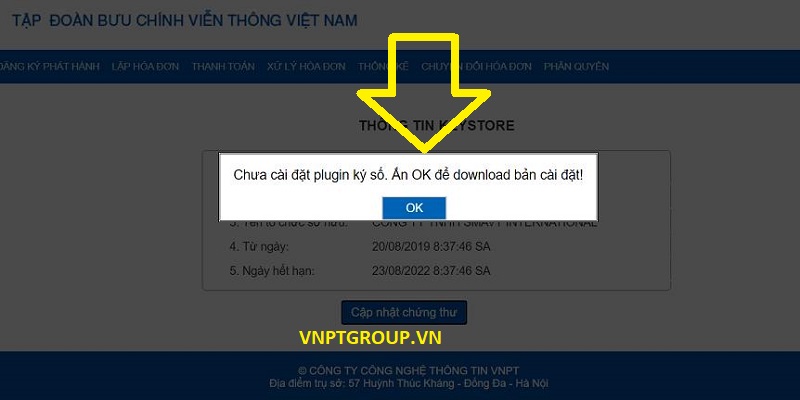 Chưa cài Plugin ký số