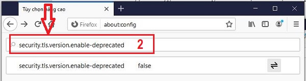 Sửa lỗi Chưa cài Plugin ký số - ký hóa đơn điện tử trên FireFOX 3 Gõ security.tls.version.enable-deprecated
