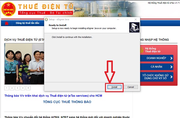 cài đặt phần mềm Esigner khai thuế