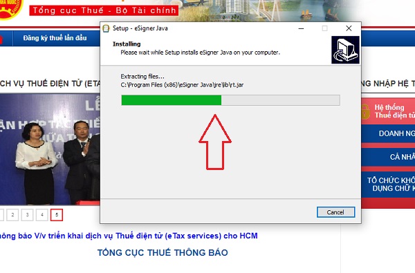 cài đặt phần mềm Esigner khai thuế 1