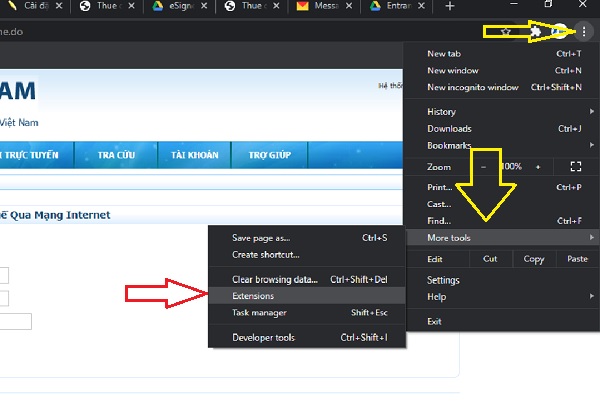 cài đặt addon ESigner.chrome.TCT