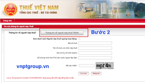 Hướng dẫn tra cứu Mã Số Thuế Cá Nhân Siêu Nhanh 2 Bước 2: Hướng dẫn tra cứu MST cá Nhân