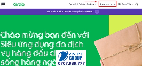 Cách Lấy hóa đơn Grap - In hóa đơn Grap đơn giản 1 Đăng nhập trung tâm hỗ trợ grap