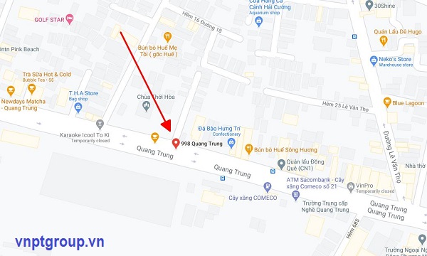 Cửa hàng VNPT Quận Gò Vấp TP HCM 3 cửa hàng vnpt Gò Vấp Số Số 998 Quang Trung,