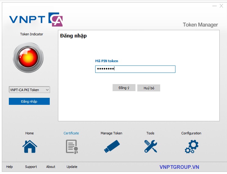 Mở phần mềm VNPT-CA