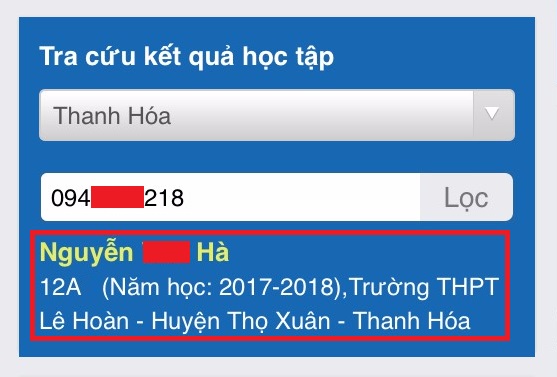 Hướng dẫn sử dụng vnedu tra cứu điểm Siêu Dễ 5 chọn tên học sinh tra cứu điểm vnEdu