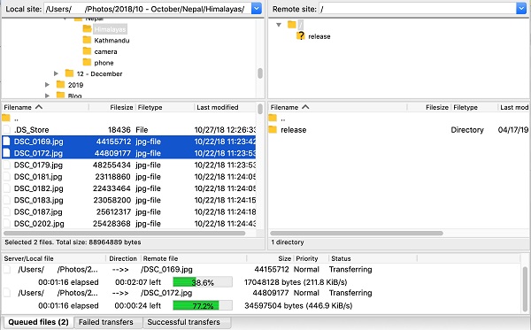 phần mềm Filezilla