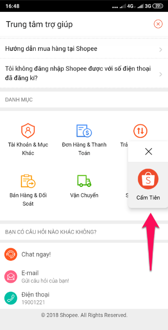 Tổng đài Shopee - Hotline hỗ trợ nhanh chóng 24/7 4 Chọn nhân viên hỗ trợ