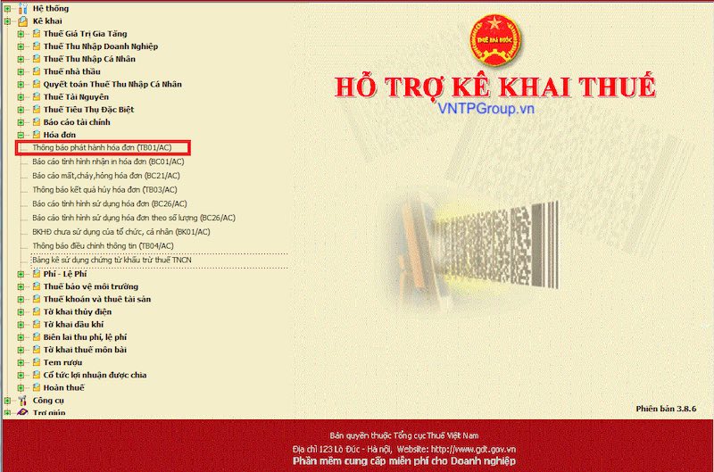 Đăng nhập vào phần mềm HTKK