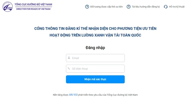 Chi tiết cách đăng ký Luồng Xanh Vận tải hàng hóa 1 cách đăng ký Luồng Xanh Vận tải hàng hóa