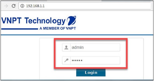192.168.l.l VNPT - Hướng dẫn đăng nhập modem WIFI VNPT 1 truy cập địa chỉ IP 192.168.l.l