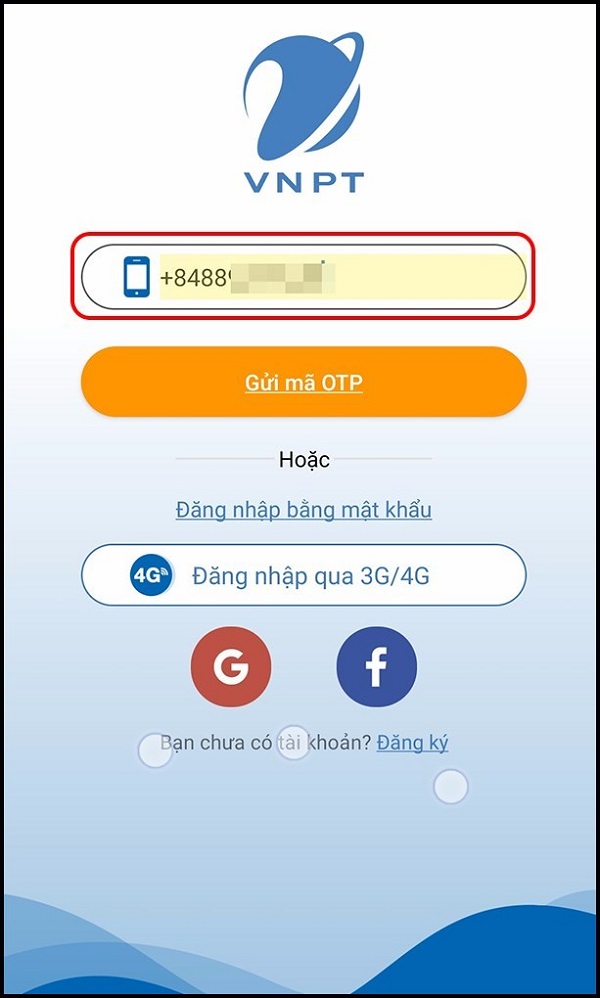 Hướng dẫn cài đặt và sử dụng ứng dụng My Vinaphone 2 Nhập số điện thoại bạn đang sử dụng