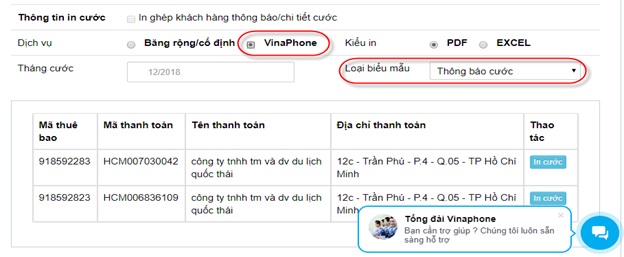 HƯỚNG DẪN Tra Cứu Cước VNPT Siêu Dễ - ebill vnpt 10 In cước VinaPhone