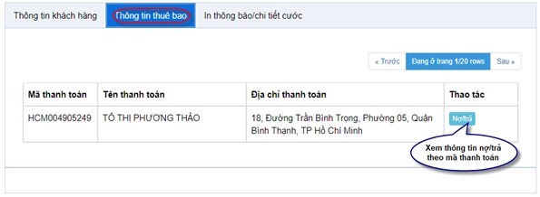 HƯỚNG DẪN Tra Cứu Cước VNPT Siêu Dễ - ebill vnpt 3 Thông tin thuê bao