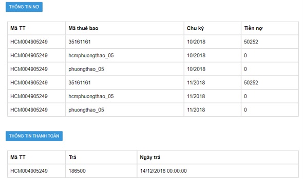 HƯỚNG DẪN Tra Cứu Cước VNPT Siêu Dễ - ebill vnpt 4 bảng thông tin cước khách hàng