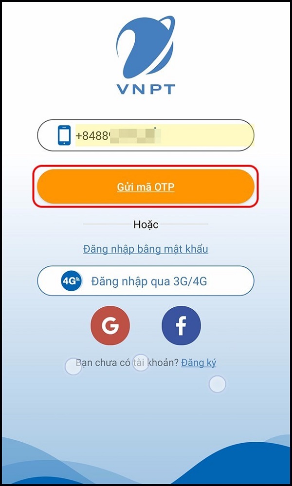 Hướng dẫn cài đặt và sử dụng ứng dụng My Vinaphone 3 gửi mã OTP