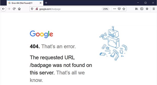 Tìm hiểu http là gì? Thông tin http và https bạn phải biết 4 Http 404 : Not found