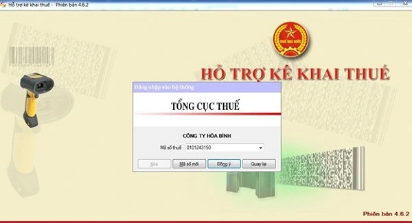 Hướng dẫn Hủy hóa đơn điện tử VNPT Thông tư cũ 1 Hình 3 đăng nhập PM HTKK