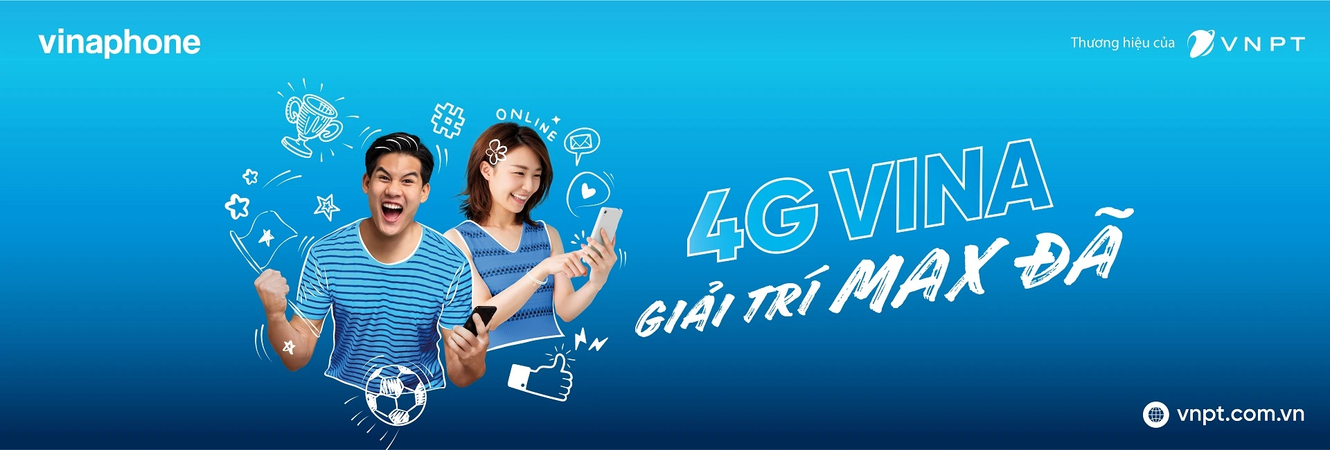 Đăng ký 4G Vina - Gói MAX - Gói BIG siêu rẻ Vina 1 đăng ký gói cước Data 4G trọn gói giá rẻ