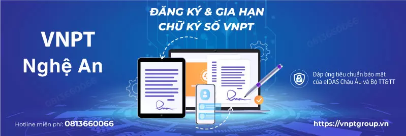 VNPT Nghệ An Báo giá chữ ký số VNPT & PM BHXH VNPT 1 Bảng giá chữ ký số VNPT ở Nghệ An mới nhất