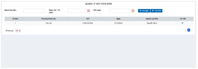 Tạo dải ký hiệu hóa đơn/chứng từ VNPT năm 2024 10 thông tin hủy dải hóa đơn